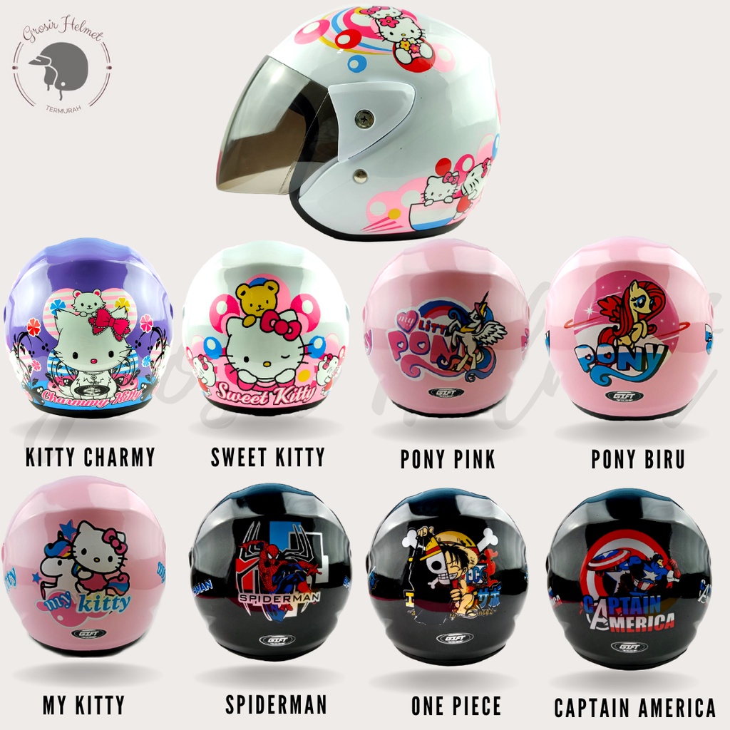 Helm ANAK karakter lucu SNI ALL SIZE UMUR 2-8 TAHUN