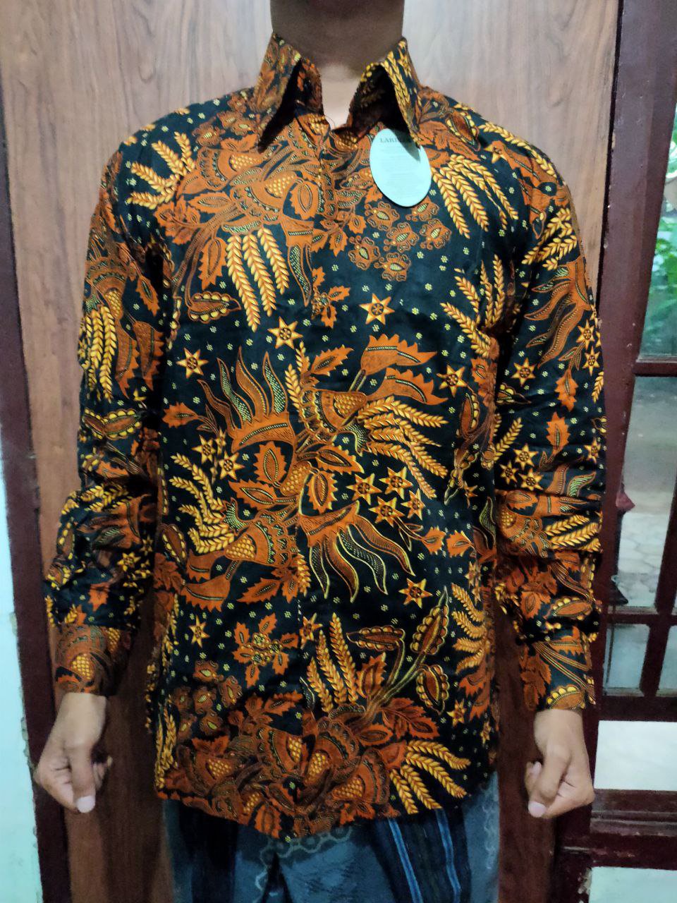 Kemeja Batik Semi Sutra Shyntetic Premium Exclusive Puring Istimewa Bahu Pakai Busa