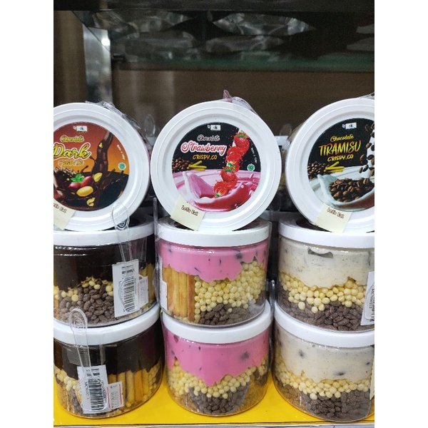 

Crispy Co Nyam Nyam Rice Crispy Dark Coklat Strawberry Tiramisu 100gr