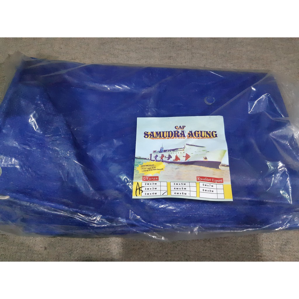 Terpal Plastik Biru A5 ukuran 3x4