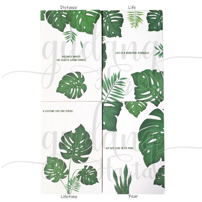 Notebook Daun Leaves Leaf Buku Tulis Catatan Note Lucu GH 308201