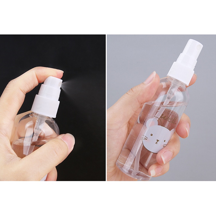 Empty Bottle Spray Cute Animal Traveling Bottle Transparent Botol Spray Kosong 1 Pcs size 30 ml 50 ml 75 ml 100 ml Botol Semprot Transparan