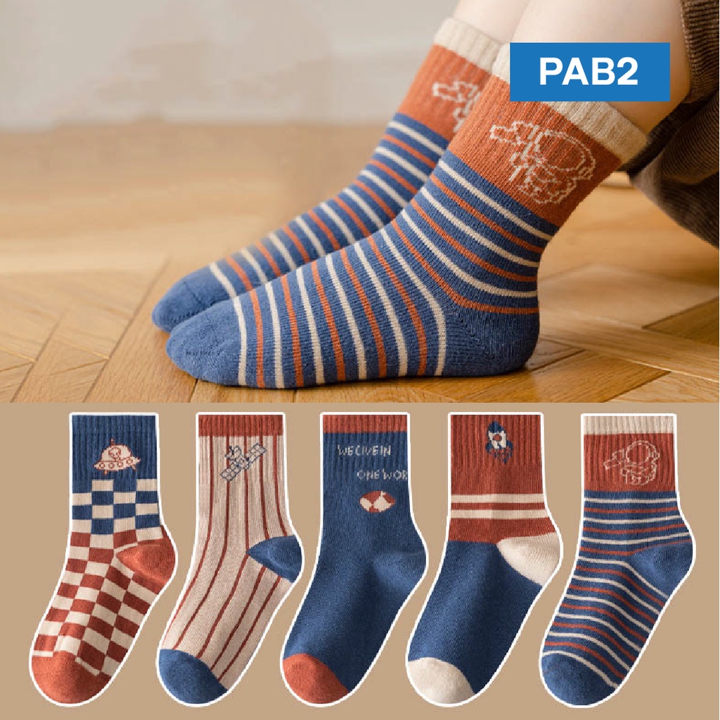 LAPAGO - Kaos Kaki Anak Bayi Laki Laki Perempuan Kid Socks Usia 1- 12 Tahun Type PAB