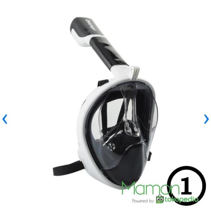 PROMO Kacamata renang snorkling full face snorkel mask Black