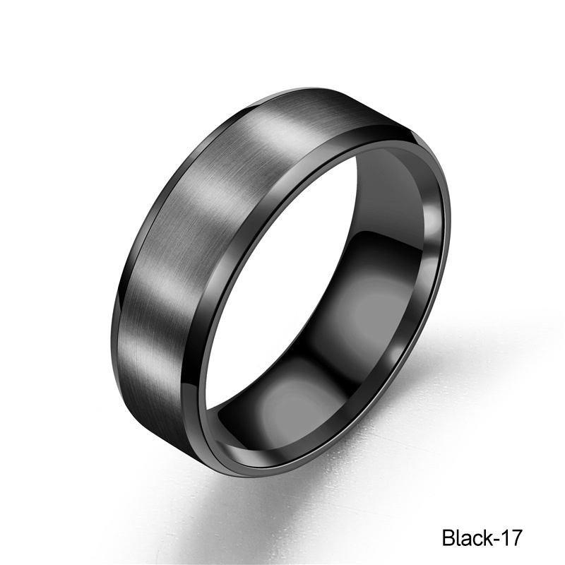 COD✨Cincin Titanium Steel Pria Korea Anti Luntur Aan Anti Karat Vintage Fashion Rings Hitam Emas  Impor Murah Aksesoris Perhiasan