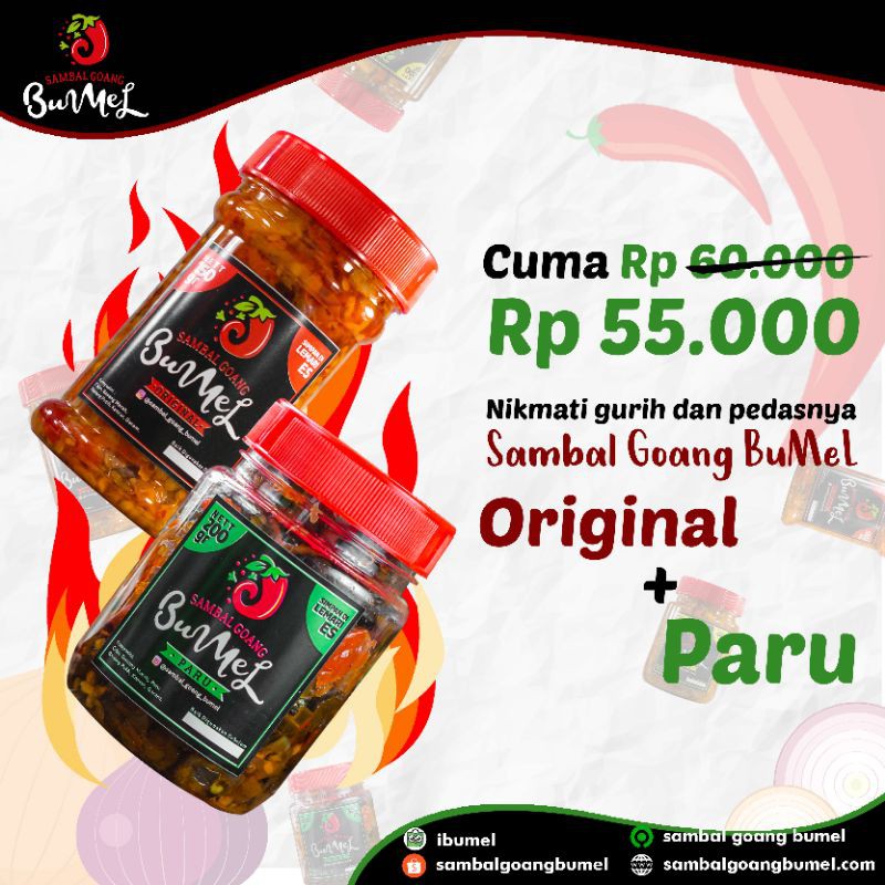 

Bundling Pedas (Sambal Goang Ori + Sambal Paru)
