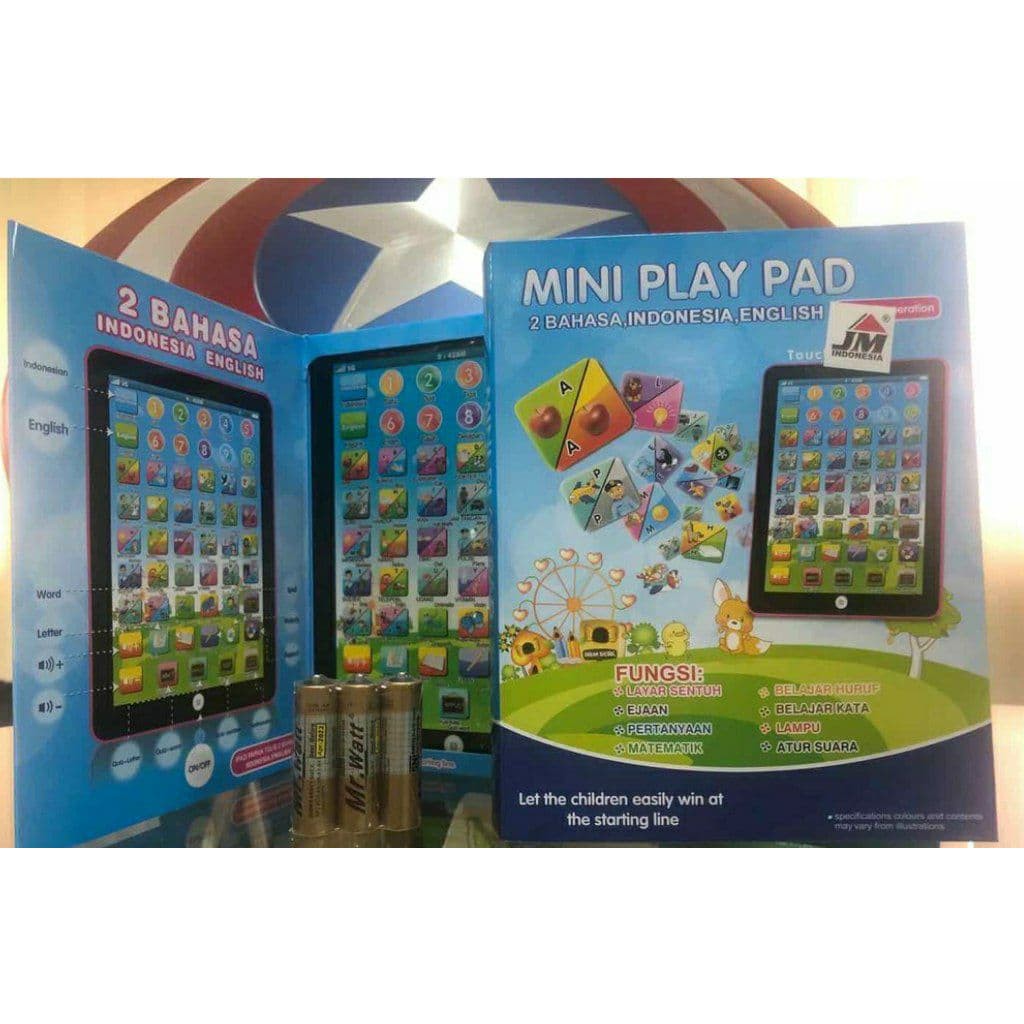 Mini Playpad Edukasi - MAINAN TABLET EDUKASI - 2 BAHASA