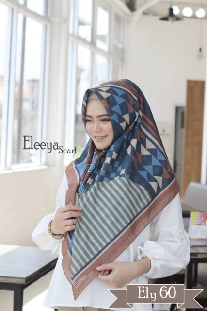 HIJAB SEGIEMPAT MOTIF ELY 60 II Eleeya Scarf