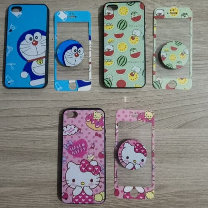 Ready Promo Iphone 5 5S 5G Case 360 Karakter Free Pop Socket Dan Tg Iphone