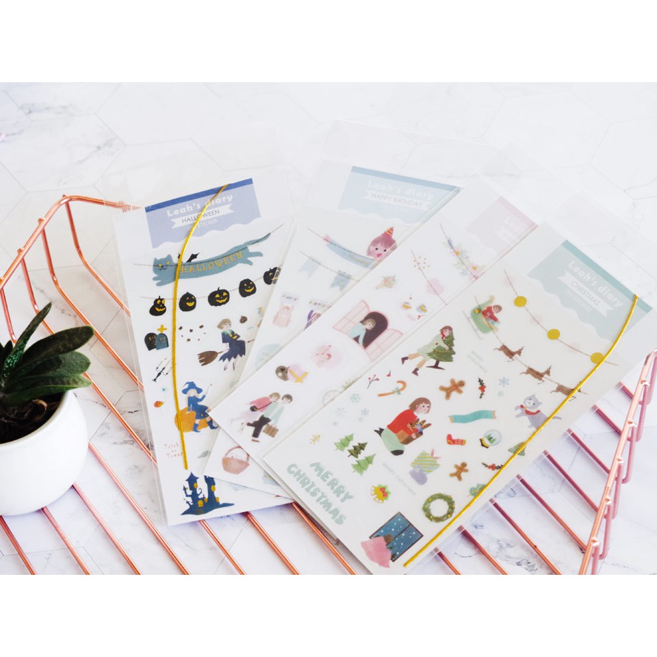 

Sticker Unik / Leahs Special Day Diary Deco Stickers / Sticker Lucu
