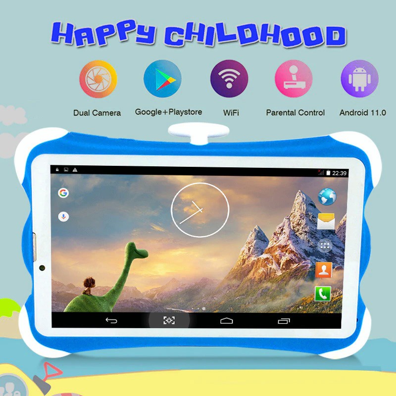 (COD) Kid Tablet PC 4GB+64GB 7.0 Inch Android 10 Kids Tablet PC Kids Learning Education Machine PC W