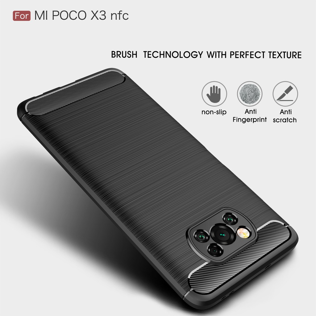 Casing Softcase Xiaomi Poco X3 NFC / Poco X3 Pro IPAKY Carbon Fiber Matte Softcase