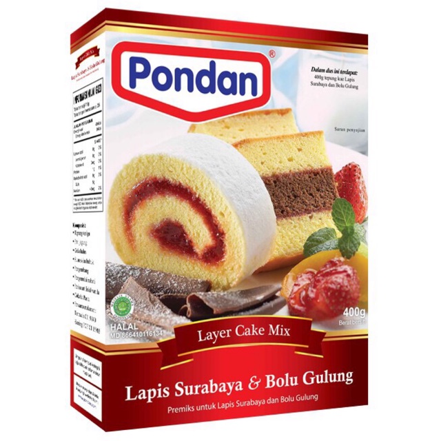 

Pondan Lapis Surabaya & Bolu Gulung Layer Cake Mix 400 gr
