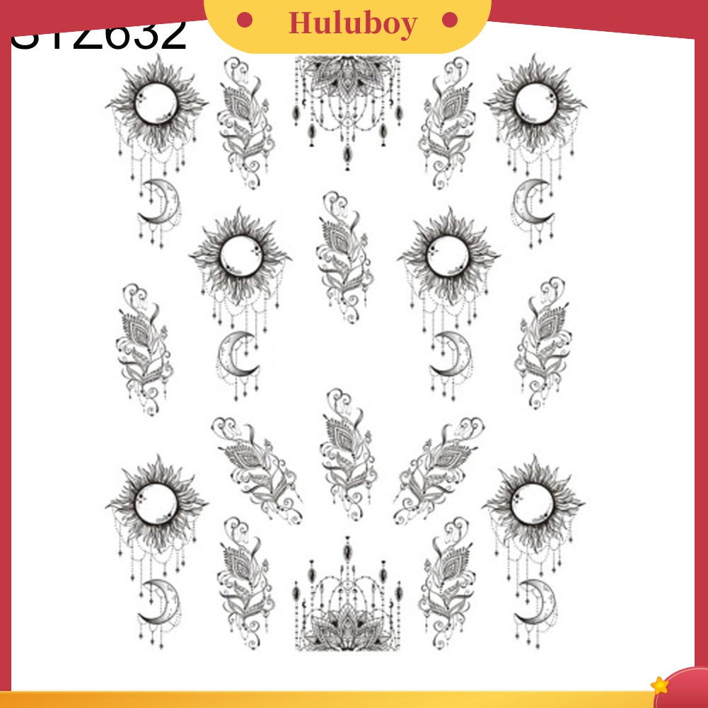 Huluboy Huluboy♡ Stiker Kuku Motif Bunga / Bulu Untuk Manicure / Nail Art DIY