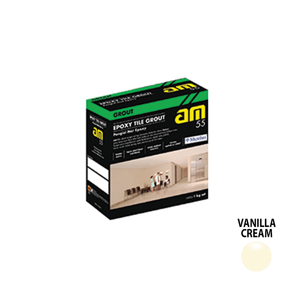 AM 55 Vanila Cream 1 Kg Set Tile Grout Nat  Keramik  