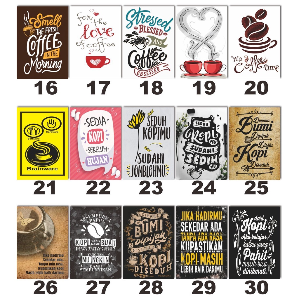 GRIYA 7 I HIASAN DINDING KAFE CAFE I KOPI LOVE VINTAGE RETRO 09