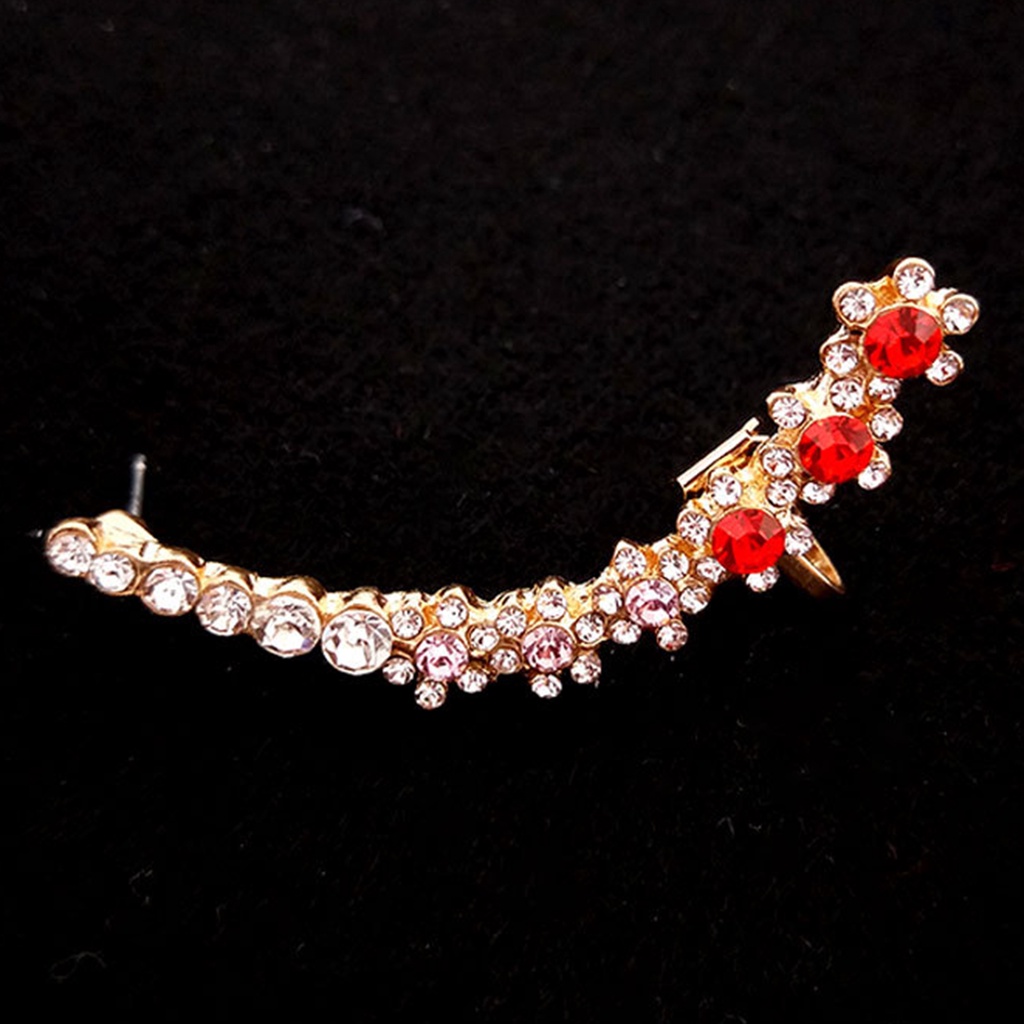 Hu Hu Hu Hu Hu Alat Bantu Pasang Kacamata♡ 1pc Anting Stud Tindik Desain Kepingan Salju Aksen Berlian Imitasi Untuk Wanita