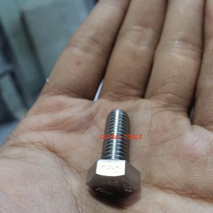 Baut stainless 12 x 30 sus 304 m12 x 30 kunci baut 19 not 3m WD kinik