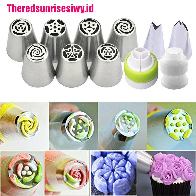 7pcs Spuit Piping Icing Bentuk Bunga Rusia Untuk Dekorasi Kue