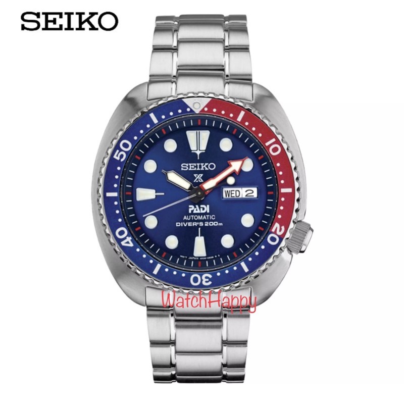 WatchHappy Seiko SRPE99K1 Turtle Pepsi Padi Special Edition Blue Dial Stainless Steel 100% Original