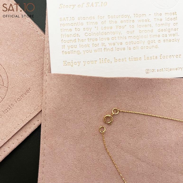 X97P SAT.10 Kalung huruf - kalung liontin huruf huruf rantai berlapis emas 18K SAT-FCA4030