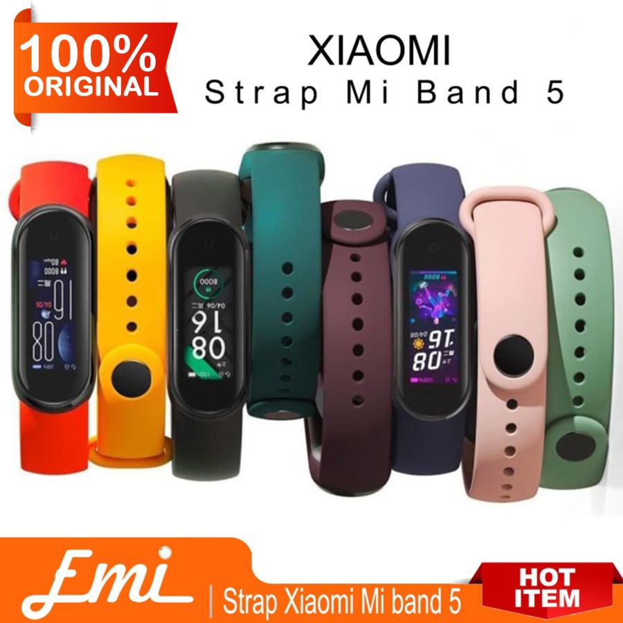 Strap Xiaomi Mi band 5/6 Polos untuk miband