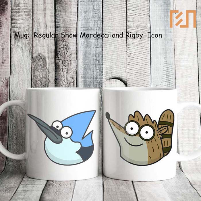 Mug Regular Show Mordecai and Rigby icon