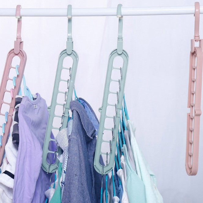 Grosir - H826 Gantungan Baju / Magic Hanger 9 in 1 / Magic Hanger / Wonder Hanger / Hanger Multifungsi