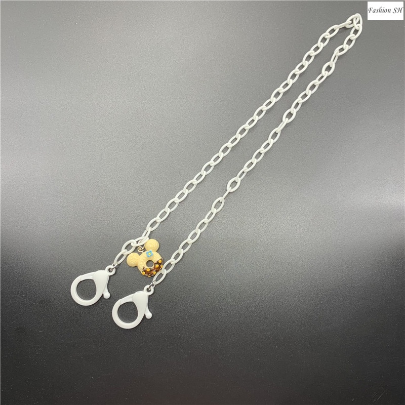 Kalung Rantai Dengan Liontin Topeng Mickey Mouse Lucu Bahan Akrilik Anti Hilang Untuk Wanita M60055