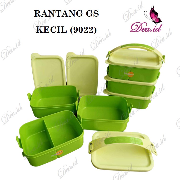 [DEASHOP] [RANTANG GS BESAR] GJS - RANTANG SUSUN 3 PLASTIK GOLDEN SUNKIST 9007 - LUNCH BOX