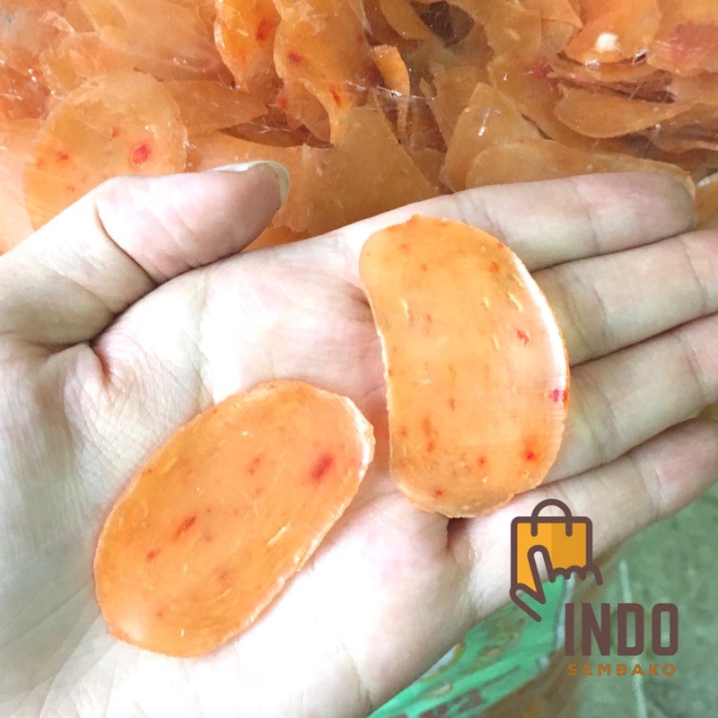 Krupuk udang oren Warga Biru 1kg / krupuk Gado Gado / Kerupuk / krupuk oren / Kerupuk Udang Warga