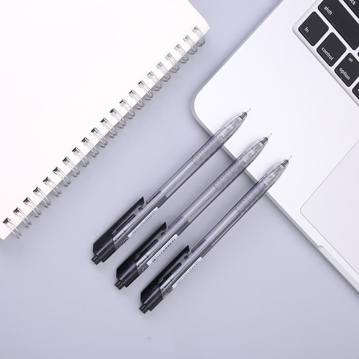 

Promo Deli Pulpen Cetek Halus / Retractable Smooth Ballpoint Pen EQ01320 Keren