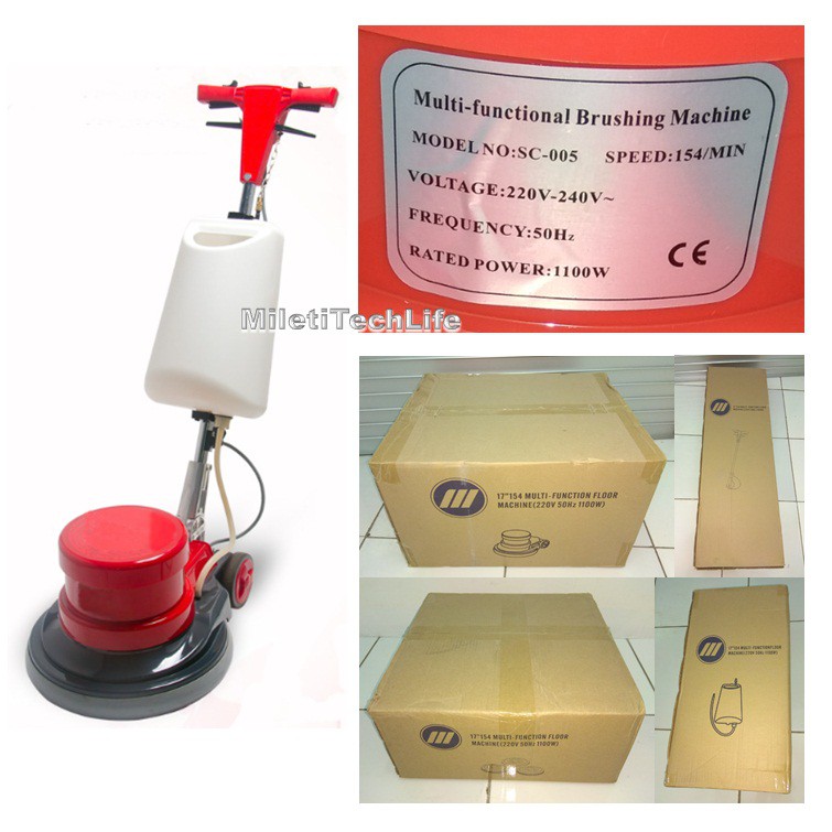 Mesin Polisher Lantai SC-005 17inch 154rpm Brushing Polishing Machine