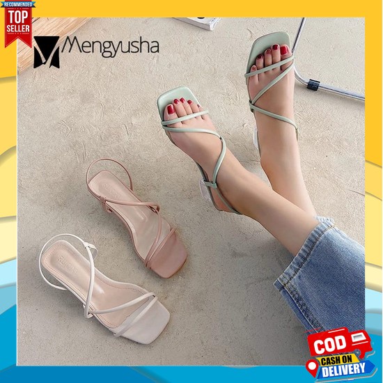 Sandal Heels Wanita Simple Sandal Heels Wanita Hak Kaca Sandal Heels Wanita Premium L6U0 Sandal Heel