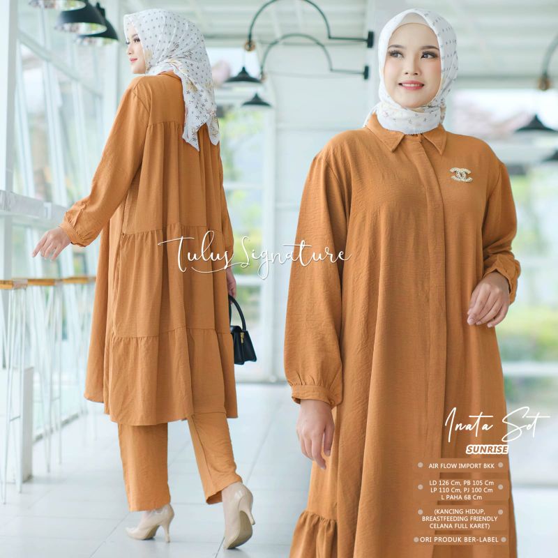 INATA SET BY TULUS SIGNATURE (ONE SET WANITA) Set muslimah premium rekomended