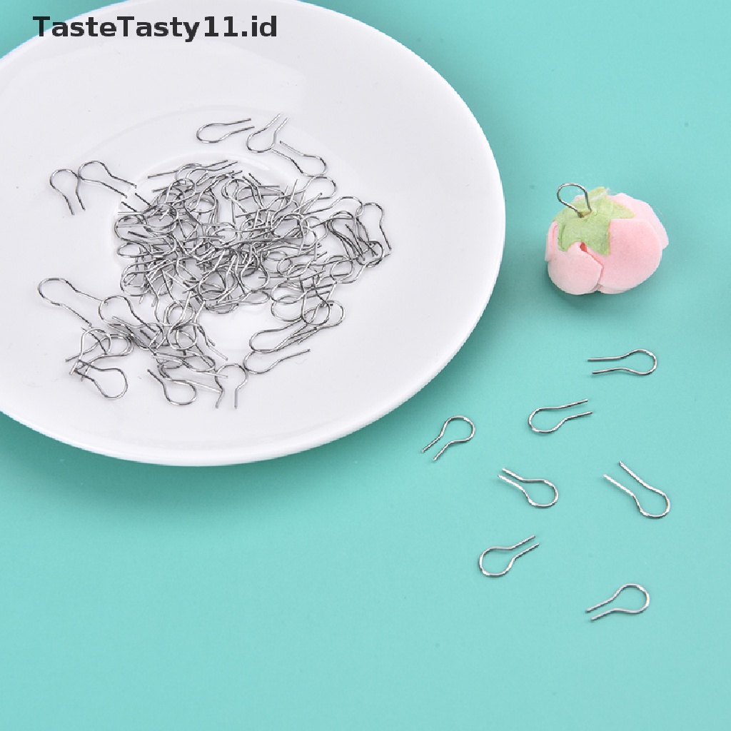 【TasteTasty】 100pcs High Temperature Resistance Tungsten Wire Hanging Firing Hook Jump Rings .