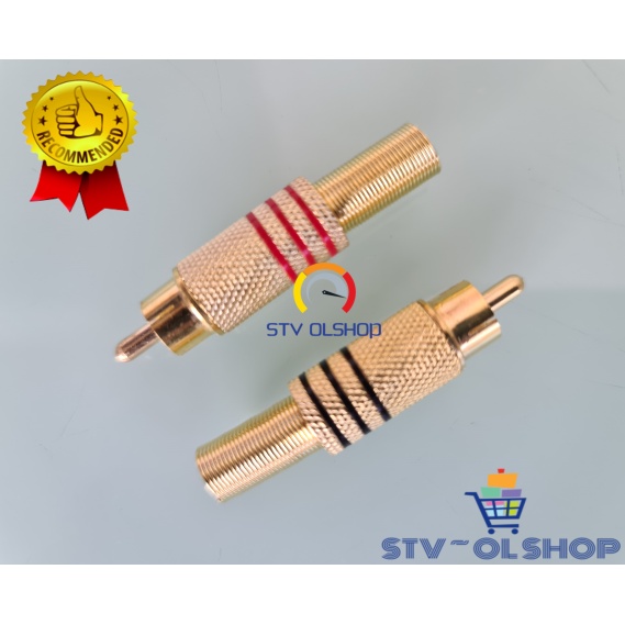 Jack RCA Gold / Jek Audio RCA Besi Gold Set