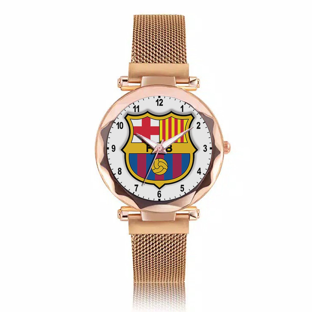 Jam Tangan Wanita Custom - FC BARCELONA 1 Free Box &amp; Batre Cadangan