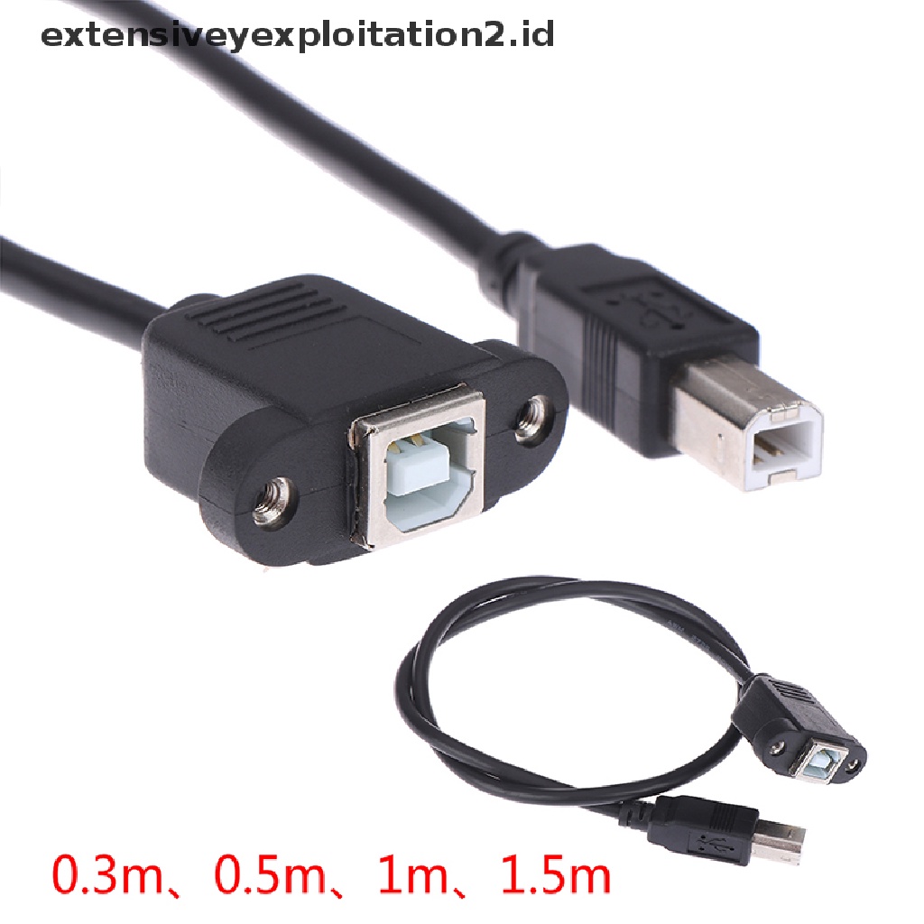 Kabel Extension Usb 2.0 Tipe B Male Ke B Female Dengan Mount Panel