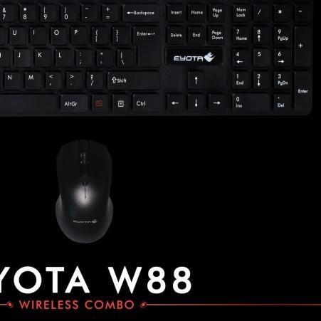 ✬ Keyboard dan Mouse Wireless Combo EYOTA W88 ☆