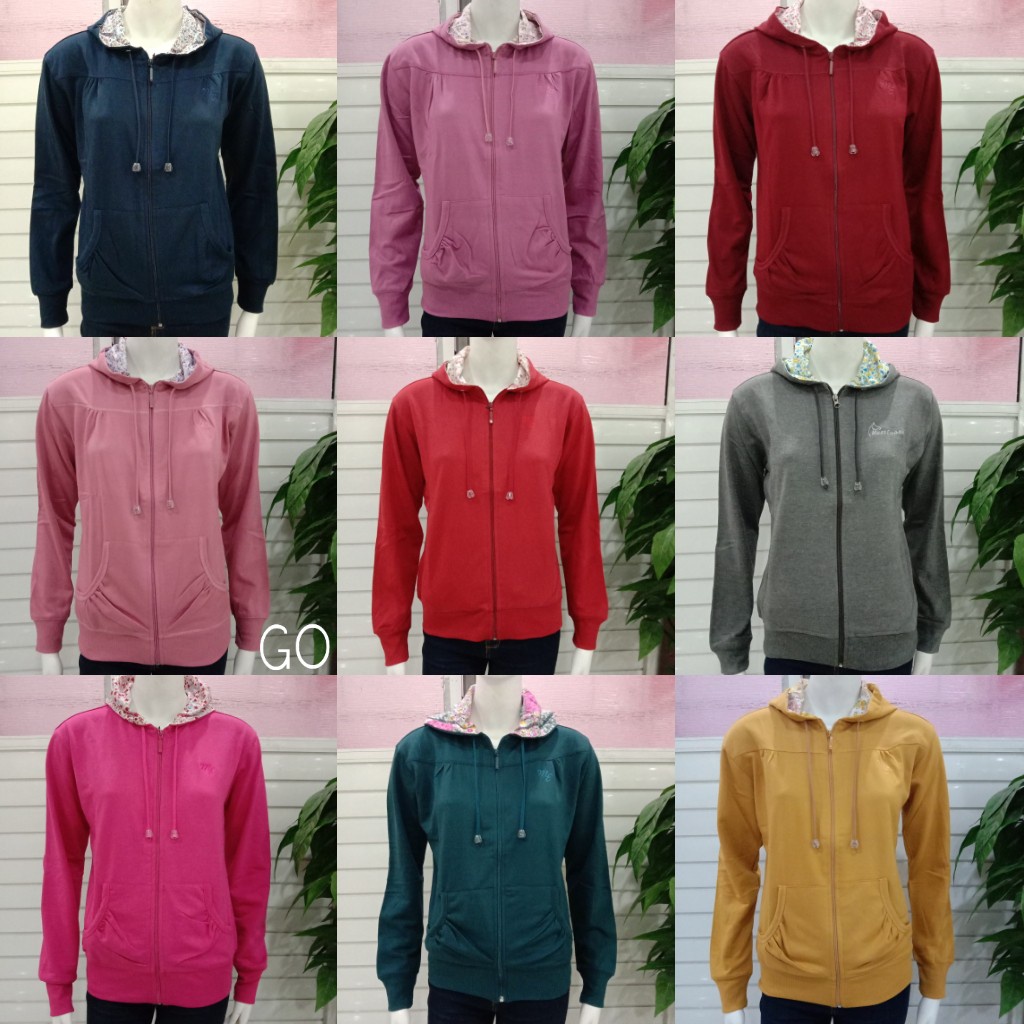 gos MUSTEVANS JAKET WANITA Sweater Polos Katun Jaket Cewek Casual