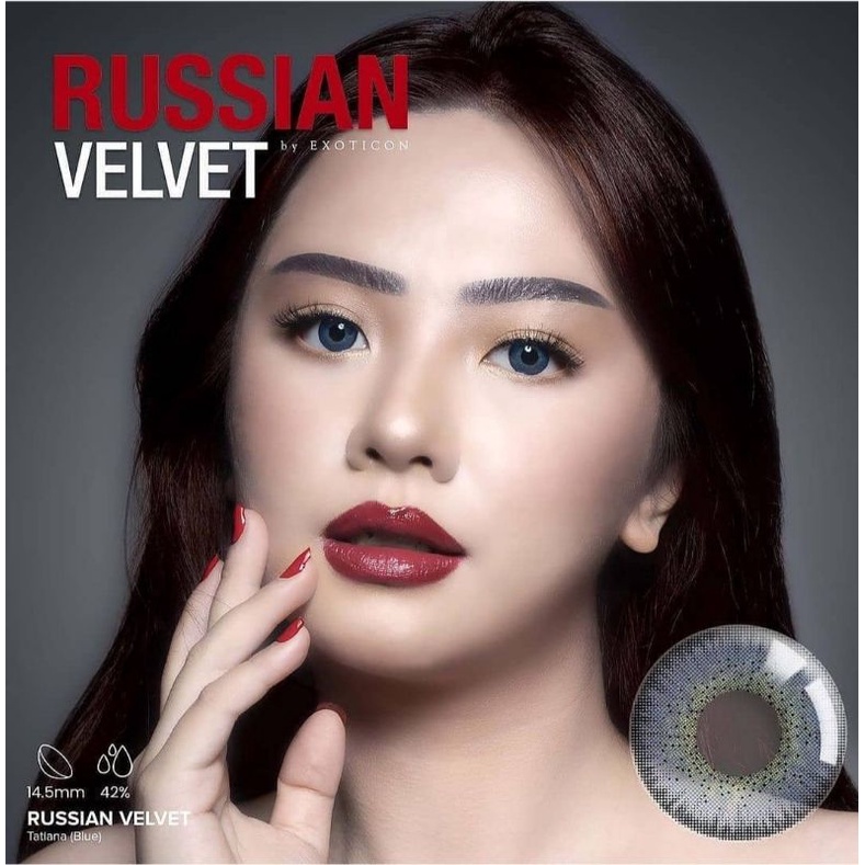 ORIGINAL SOFTLENS RUSSIAN VELVET X2 EXOTICON NORMAL MINUS ( plano s/d -6.00) MADE IN KOREA