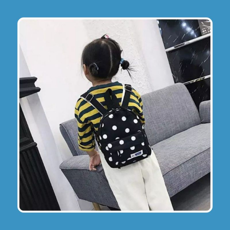 EMOEMO — Ransel mini motif Polkadot untuk anak laki-laki perempuan