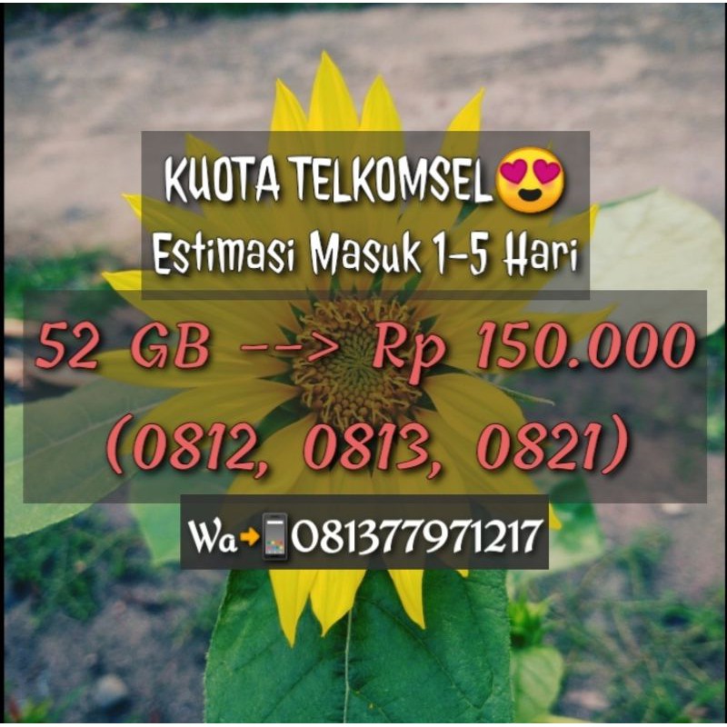 Kuota Telkomsel 52 GB