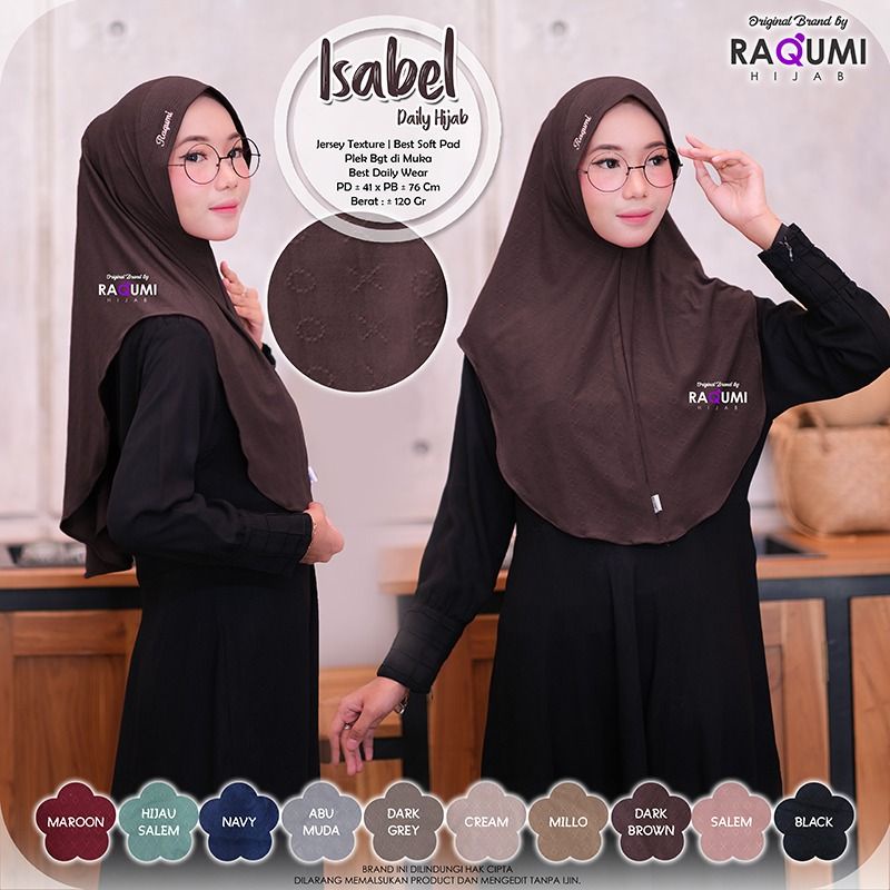 ISABEL RAQUMI DAILY HIJAB SPORT PREMIUM HIJAB sandrina salem