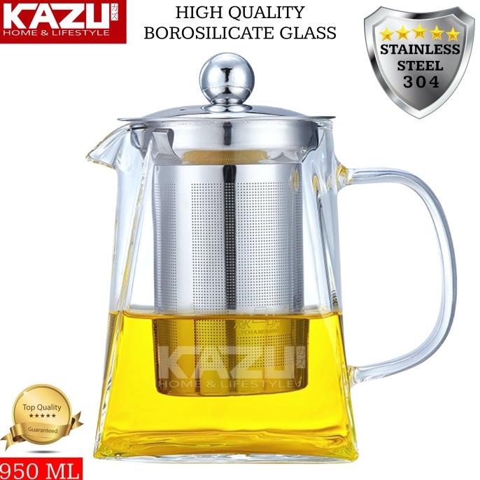 

[ COD ] TEAPOT 950MLC20 STRAINER STAINLESS 304 TEA MAKER GLASS BOROSILICATE CUCI GUDANG Kode 497