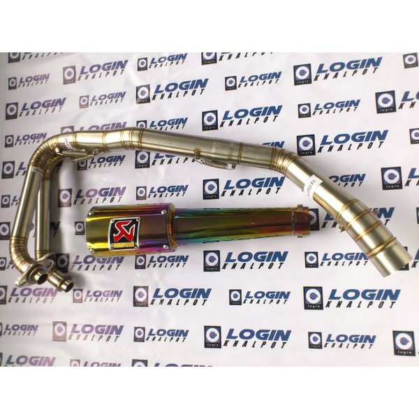 knalpot ninja 250 fi/karbu akrapovic pedrosa rainbow