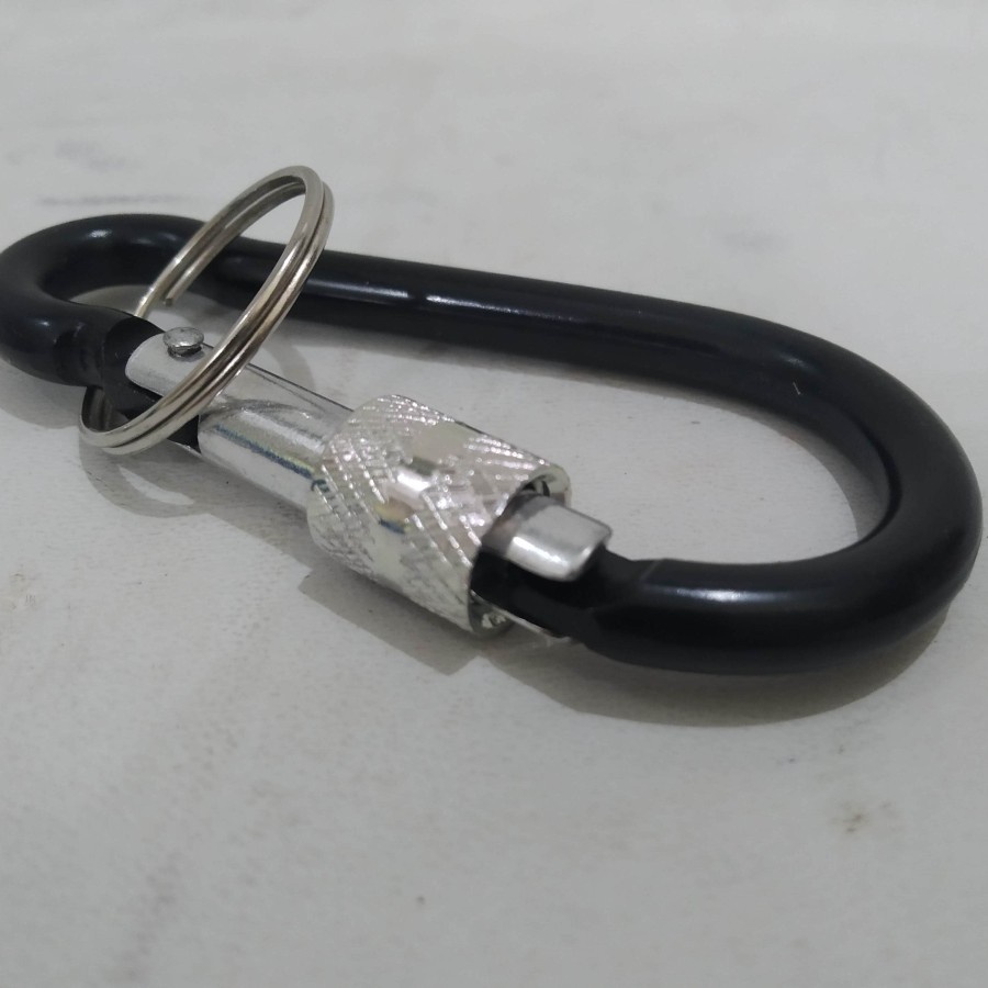 Carabiner karabiner gantungan kait screw lock pengunci sekrup sedang