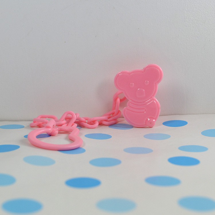 ~COD~DO-C43 Tali Gantungan Empeng Baby Klip Rantai Penjepit Dot Bayi Teether Clipper Pacifier Holder-TALI EMPENG PINK