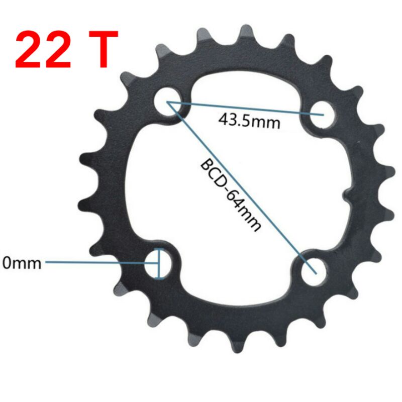 chainring sepeda 22T bcd 64 import bahan baja